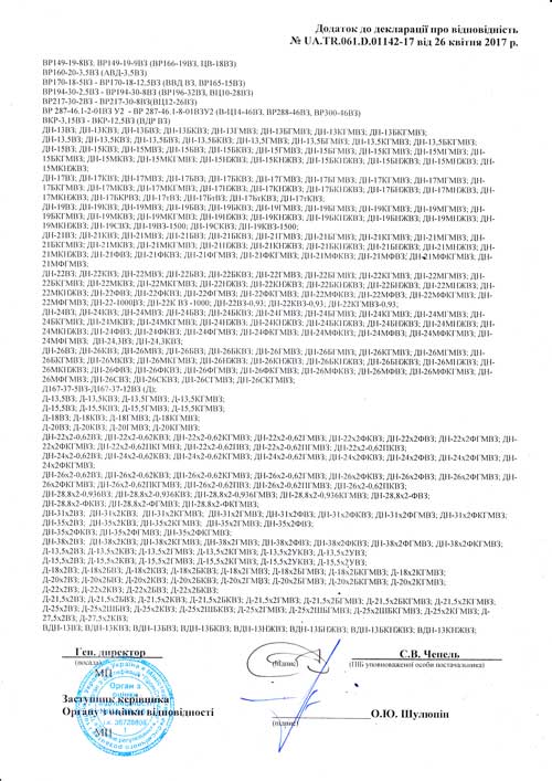 Декларація про відповідність:Вентилятори промислові: осьові та відцентрові, Аератори Вентиляторный завод Укрвентсистемы
