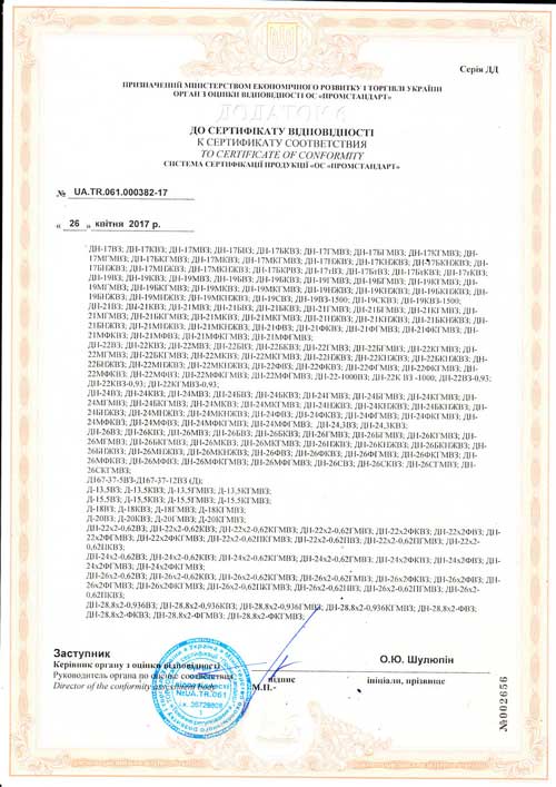 Cертифікат відповідності Вентиляторный завод Укрвентсистемы