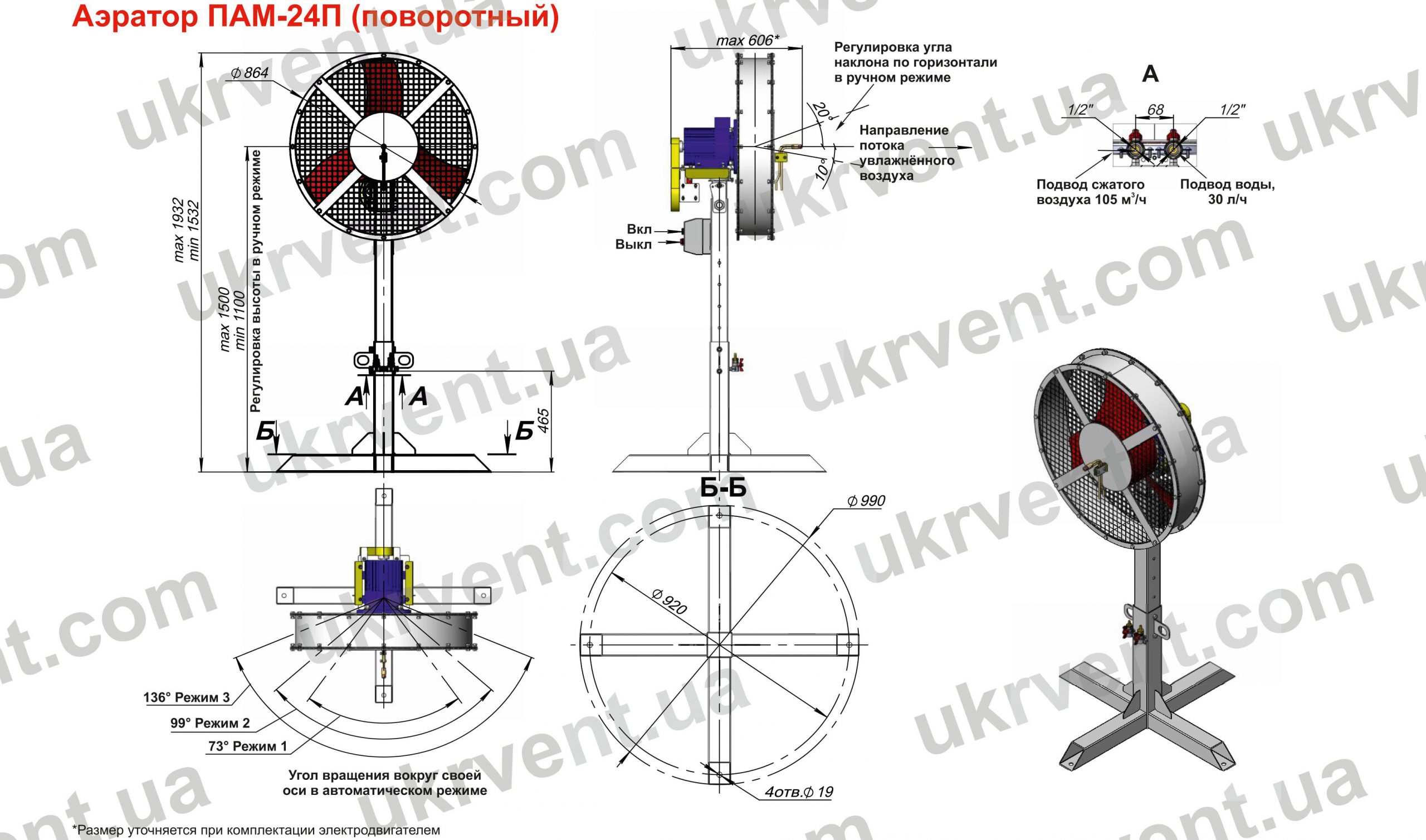 Аэратор поворотный ПАМ-24