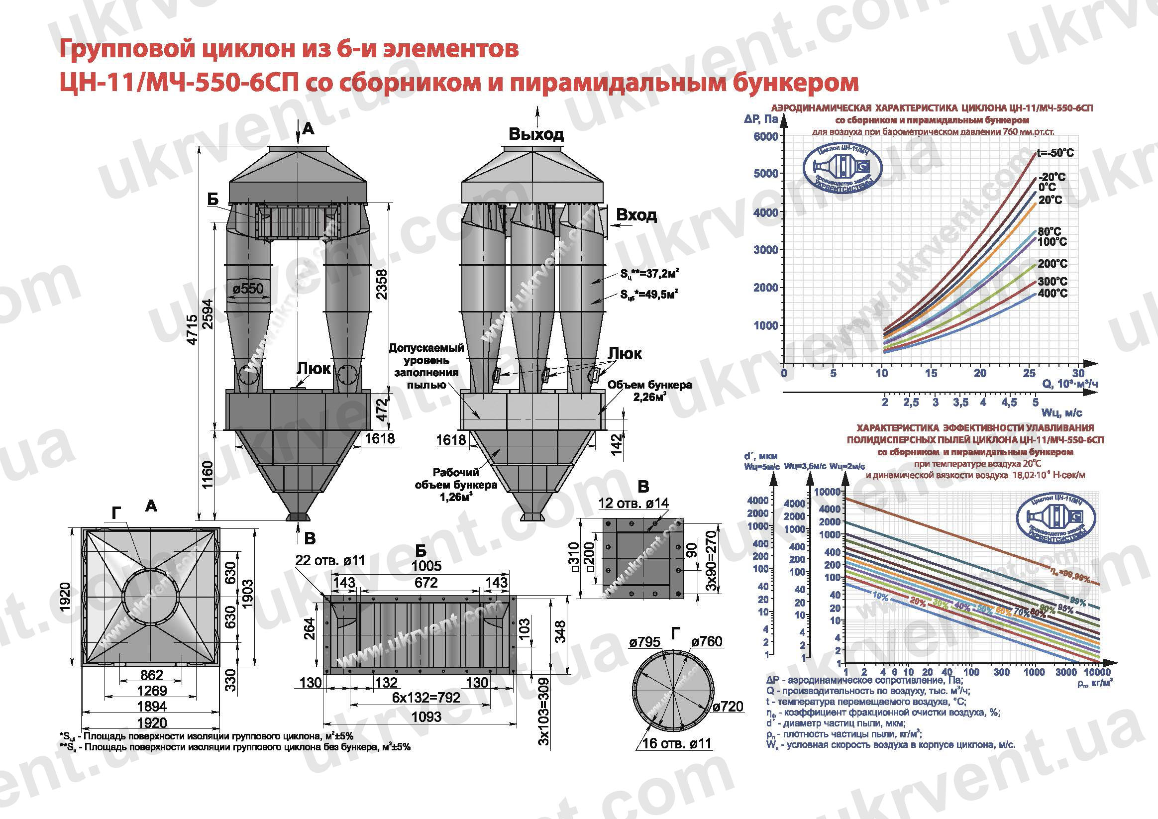 ЦН-11-550-6СП циклон