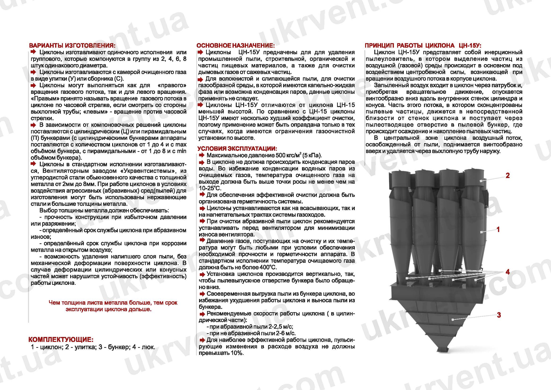 Циклон ЦН-15У Циклон ЦН-15У технические характеристики, чертеж, цена, купить, Укрвентсистемы