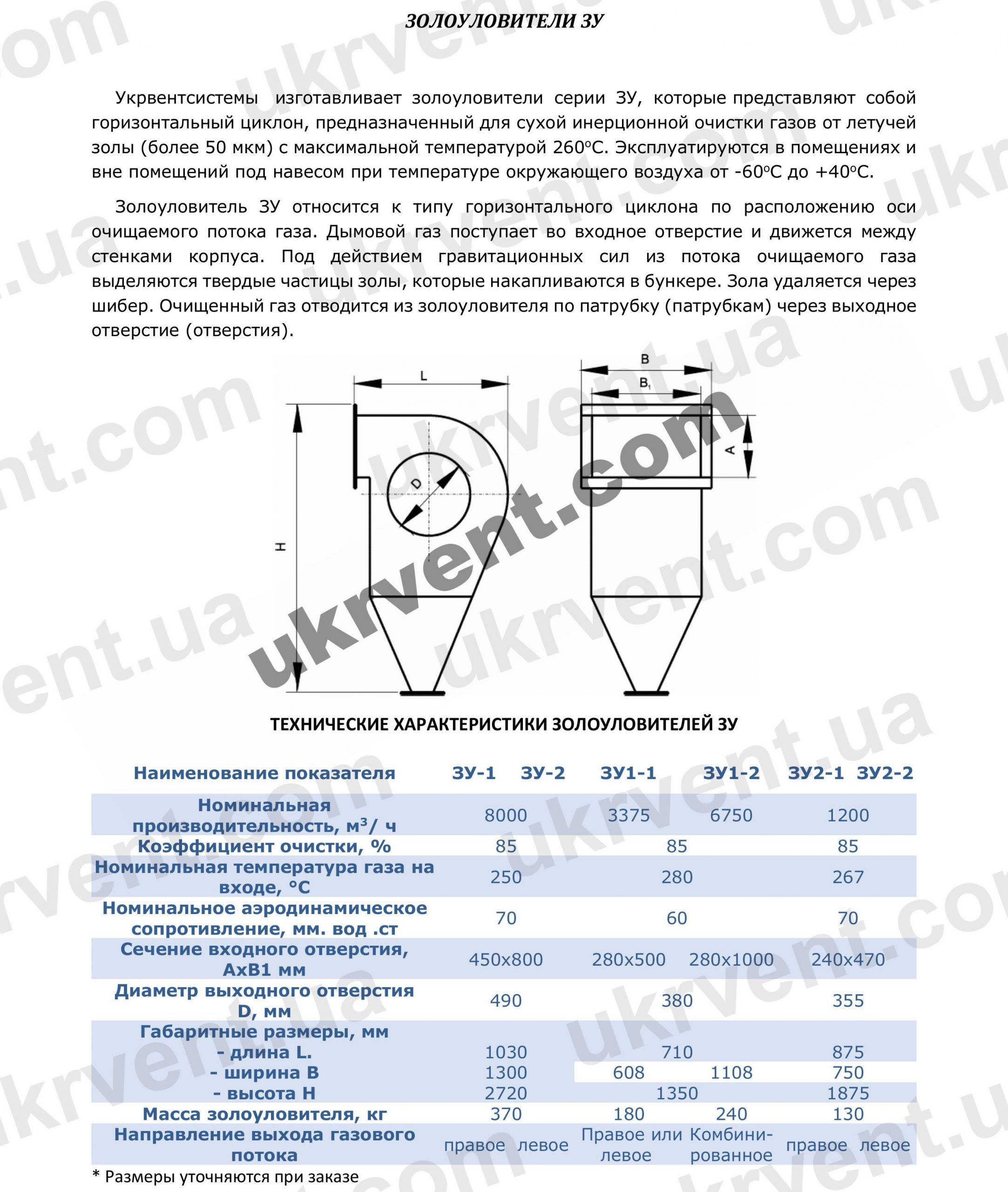 Золоуловитель ЗУ