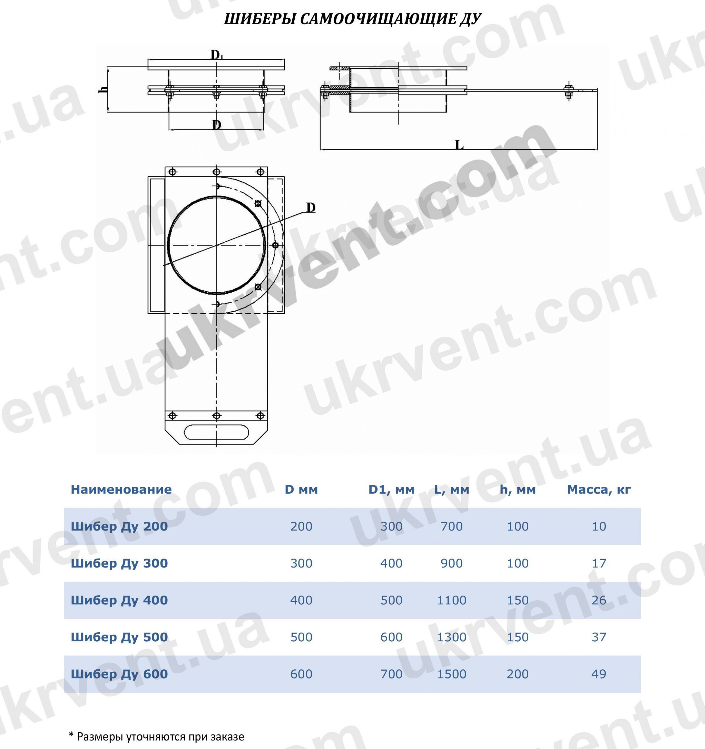 Шибер самоочищающийся ДУ, Цена, Купить, Укрвентсистемы
