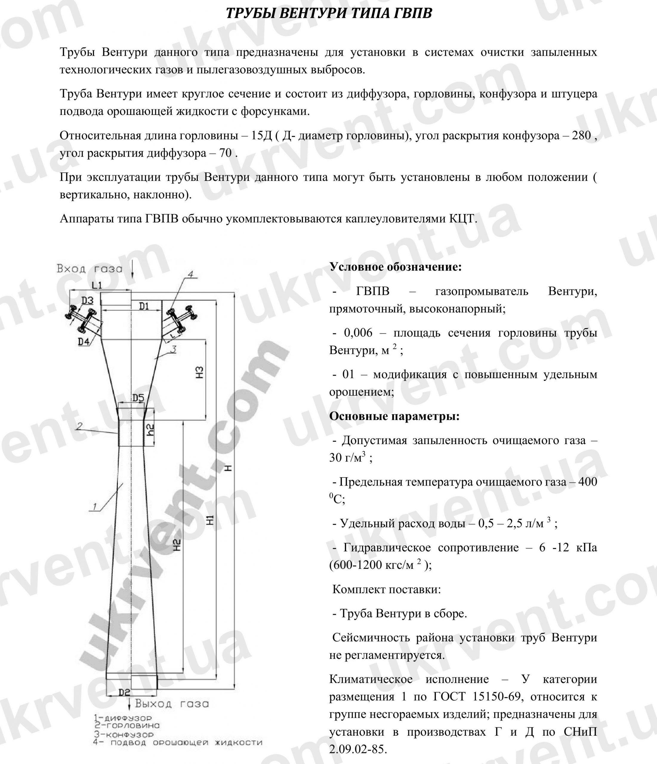 Труба Вентури ГВПВ