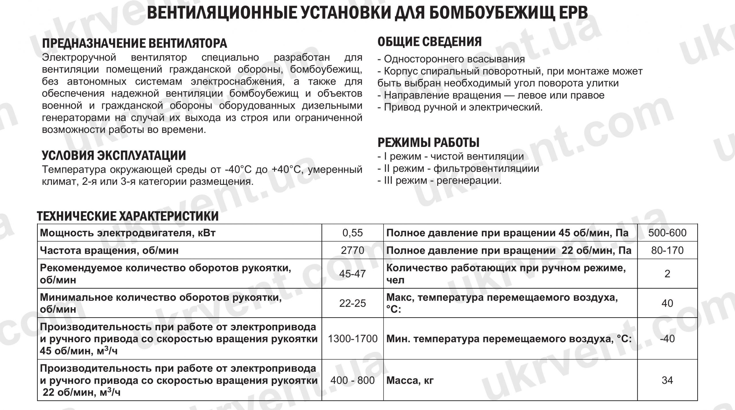 Бункерный вентилятор ЕРВ (ЭРВ)