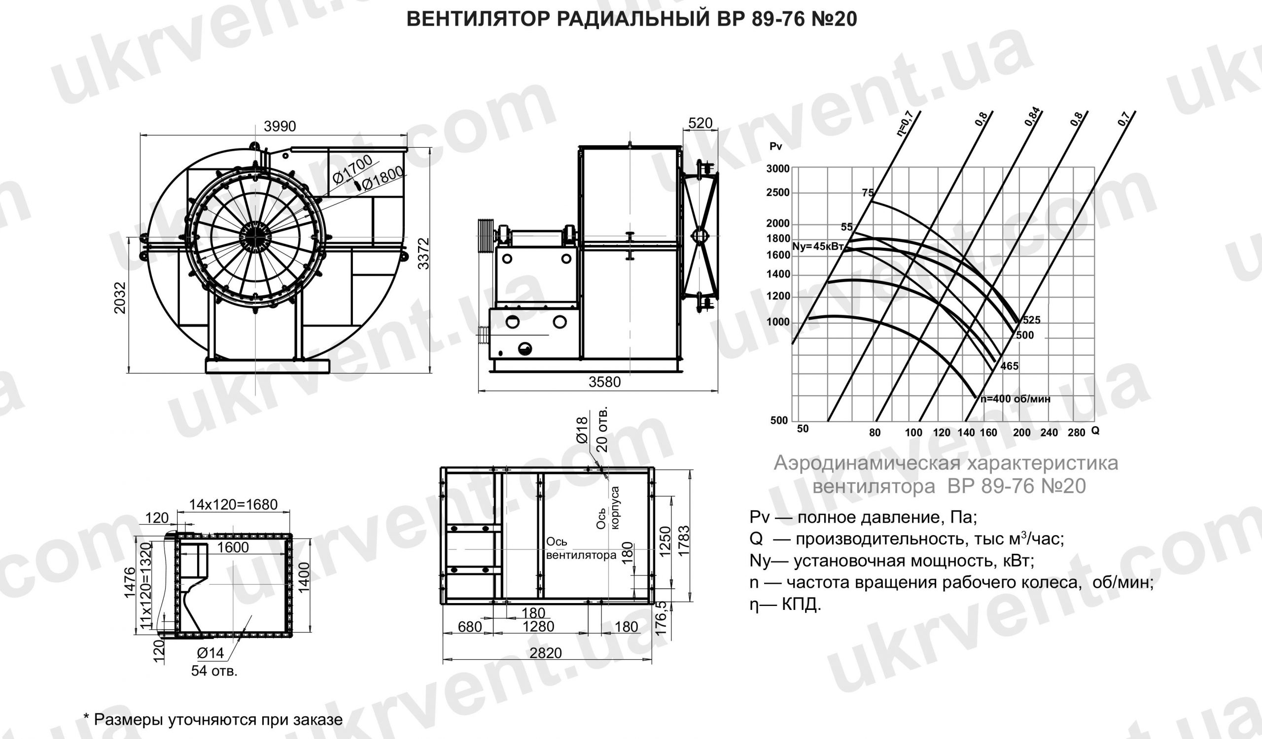 ВР89-76-20 вентилятор центробежный низкого давления