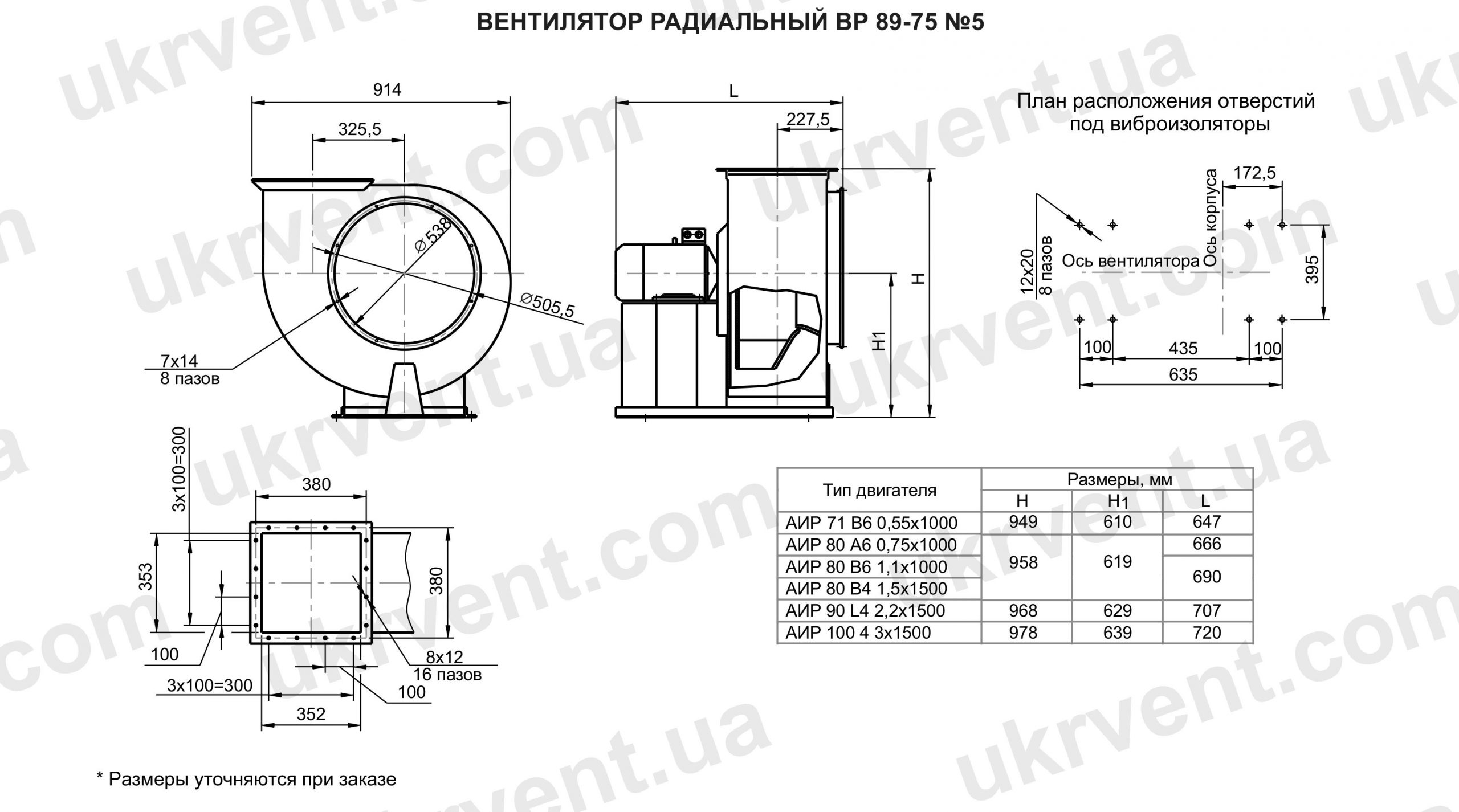 Вентилятор радиальный ВР 89-75-5