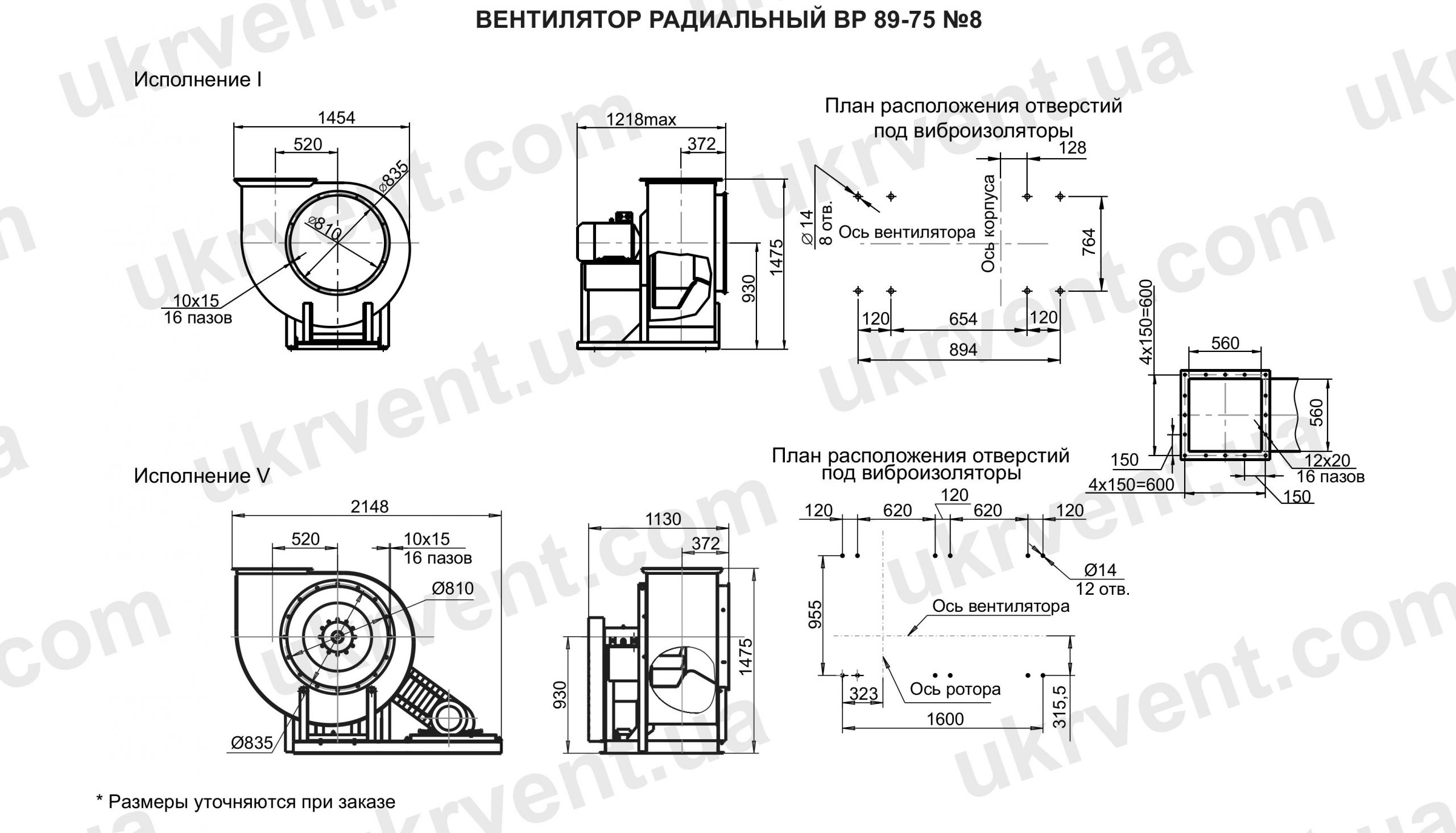 Вентилятор радиальный ВР 89-75-8